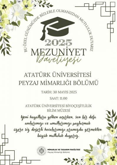 Peyzaj Mimarlığı Bölümü 31. Dönem Mezuniyet Töreni
