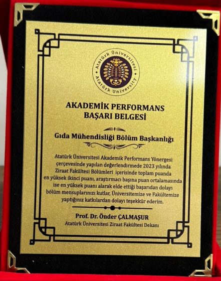 Akademik Performans Başarı Belgesi