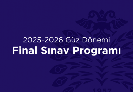 2025-2026 Güz Dönemi Final Sınav Programı