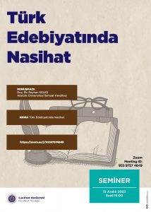 Türk Edebiyatında Nasihat