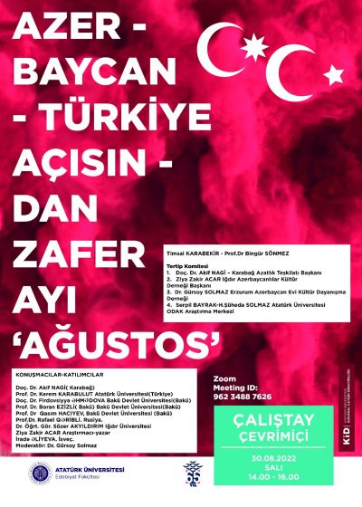 “Azerbaycan-Türkiye açısından Zafer ayı Ağustos” Çevrimiçi Konferans