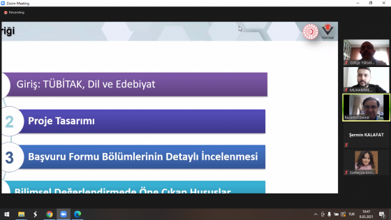 Dr. Öğr. Üyesi Muhammed Taşkesenligil, Ardeb Bünyesinde Yürütülen 1001-Bilimsel Ve Teknolojik Araştırma Projelerini Destekleme Programına Yönelik Düzenlenen Çevrimiçi Proje Yazma Etkinliğine Katıldı
