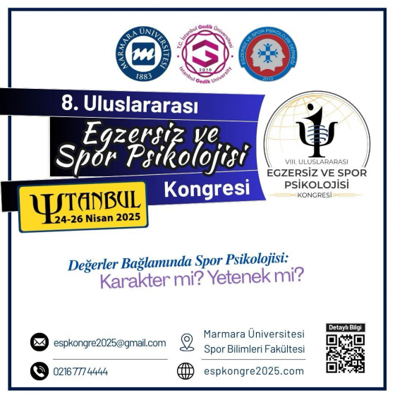 8. Uluslararası Egzersiz ve Spor Psikolojisi Kongresi