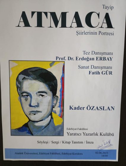 Türk Dili ve Edebiyatı bölümü öğrencilerinden Kader Özaslan, Prof. Dr. Erdoğan Erbay ve Fatih Gür danışmanlığında sergi düzenledi.